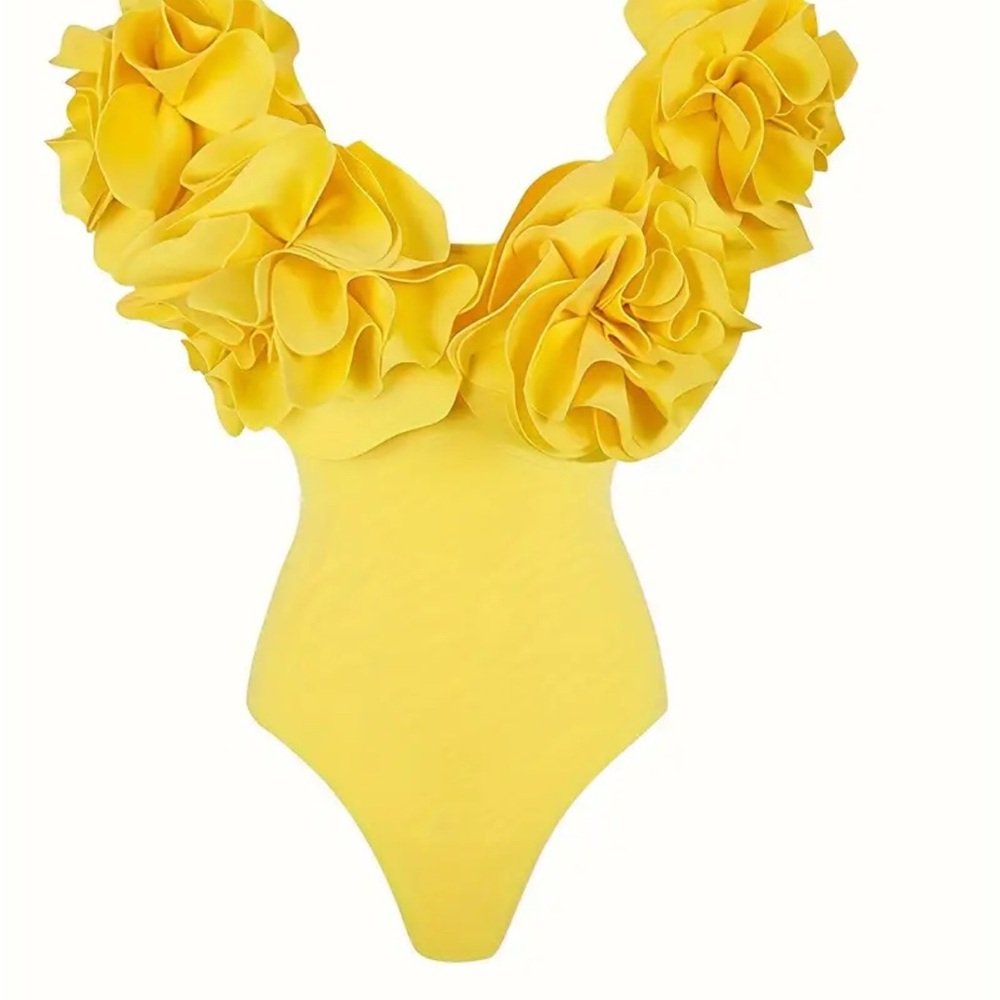 Yellow Floral Bodysuit
